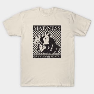 Madness - Retro Checkerboard Black T-Shirt